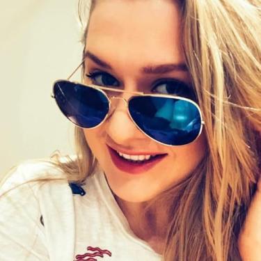 Imagem de Óculos de sol aviador clássicos para homens e mulheres, lentes polarizadas retrô para dirigir, Armação dourada/lente espelhada azul