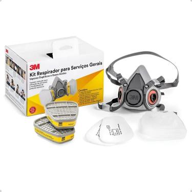 Imagem de Kit Máscara Para Pintura 3M Mascara 6200 Kit Cartucho 6003