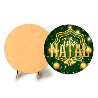 Imagem de Painel Redondo Com Elastico 50cm Flores + Suporte MDF (NAT139)