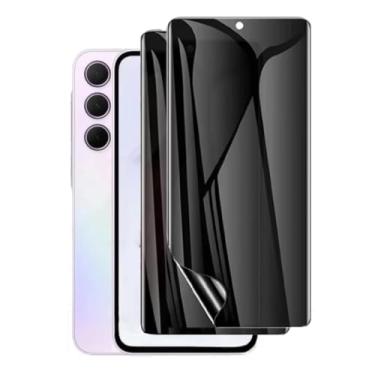 Imagem de TMahhbid Película de hidrogel de privacidade flexível de 2 peças para Samsung Galaxy A17/A16 5G (6,7 polegadas), antiespião, antiespião, protetor de tela TPU sensível ao toque e à prova de explosão