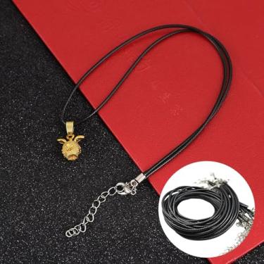 Imagem de Pacote com 30 cordões de colar de algodão encerado de 45,7 cm com fechos de lagosta, cordão de joias pretas para pingentes, pulseiras DIY (durável e ajustável)