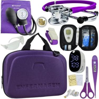 Imagem de Kit Enfermagem Estagio Super Luxo Medidor de Glicose Completo Incoterm