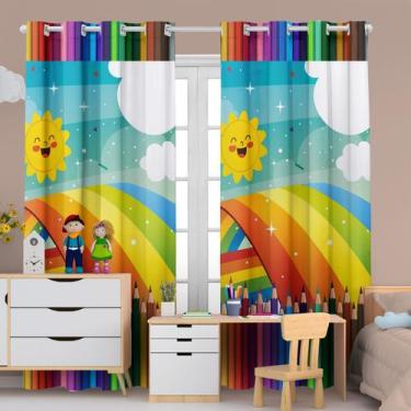 Imagem de Cortina Infantil Estampada Blackout 2,80X 2,20 para Quarto, Criança, B