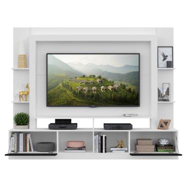 Imagem de Rack Estante Painel Suporte Tv 65´´ Branco/Preto