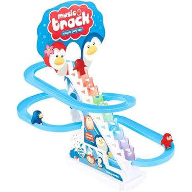 Imagem de Brinquedo Pista Escorregador Musical com Luz e Som Educativo e Interativo Infantil | APOLLO'S STORE (Pinguim)
