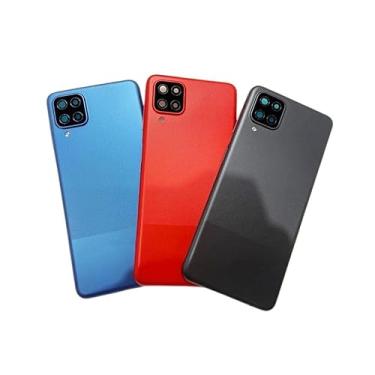 Imagem de SHOWGOOD Capa traseira de bateria para Samsung Galaxy A12 A125 peças de reparo para Samsung A12 A125F capa traseira (azul)