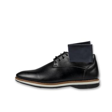 Imagem de Denver Oxford Social Masculino, Sapato Brogue em Couro Preto com Sola Antiderrapante, Acompanha Carteira (Preto, BR, Adulto, Numérico, 44)