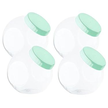 Imagem de Kit 4 Pote Baleiro 2,4L Grande Redondo Porta Doces Biscoitos Multiuso (Verde)