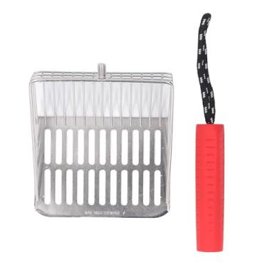 Imagem de GLOGLOW Matra de Areia de Areia de, Colher de Metal Escavação Profunda Cat Scoop Fast Filtration Box Anti Smipling Splashing Poop Sifting Kitten Pooper Lifter Nan (Vermelho)