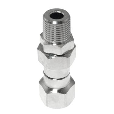 Imagem de RLECS Adaptador de tubo de água de alta pressão de aço inoxidável NPT adaptador giratório rosqueado de 9,5 cm para lavadora de pressão e mangueira