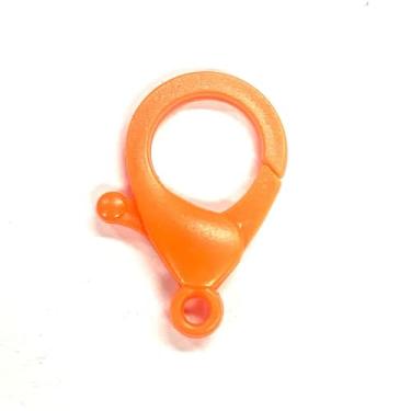 Imagem de Fecho Lagosta ABS 3.5 mm Laranja – Pacote com 10 peças – Aviamentos para Bolsas, Artesanato e Bijuterias