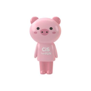 Imagem de Fita Corretiva Tape Fun Rosa CIS 5mm x 8m – Não Tóxica, com Tampa Protetora - Blister com 1 unidade