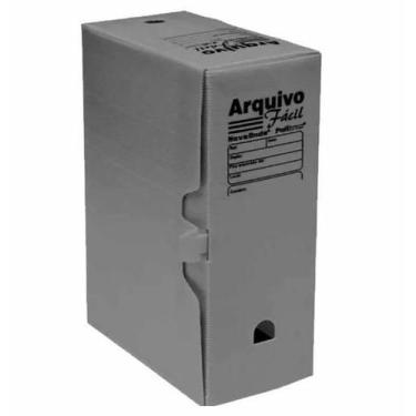 Imagem de Caixa Arquivo Morto Ofício Polionda Cor Cinza Organizador Arquivos Doc