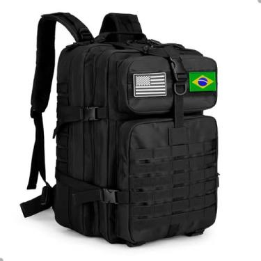 Imagem de Mochila Grande Militar Tática Impermeável Reforçada 50L, Camping, Tril