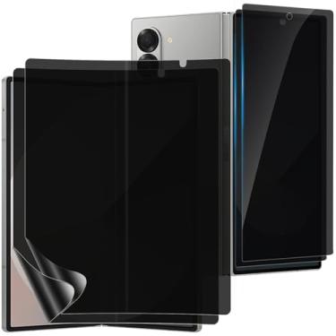Imagem de DYNASCO 2 conjuntos de protetores de tela de privacidade para Samsung Galaxy Z Fold 6, película de TPU flexível interna anti-espião + filme de vidro temperado frontal para Samsung Galaxy Z Fold 6 de