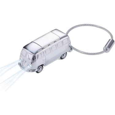 Imagem de Troika Chaveiro de LED Volkswagen T1 Bus oficialmente licenciado com laço para unhas