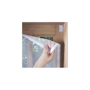 Imagem de Tela Mosquiteira de Poliéster para Janelas e Portas, 125x205cm, Proteção contra Insetos, Leve 100g