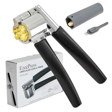 Imagem de Espremedor de alho, conjunto triturador com câmara removível - alça ergonômica, lavável na lava-louças, fácil de limpar para cozinha, cozinhar, restaurantes