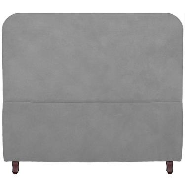 Imagem de Cabeceira Casal Queen Estofada Para Cama Box Lizza Veludo Cinza