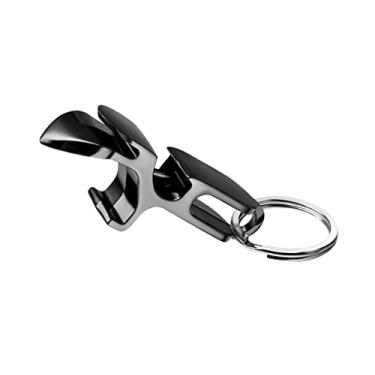 Imagem de Abridor de garrafas de metal para espingarda – ferramenta de espingarda 4 em 1, abridor de abas de cerveja, abridor de garrafas, extremamente durável, jogos de bebida (preto brilhante)