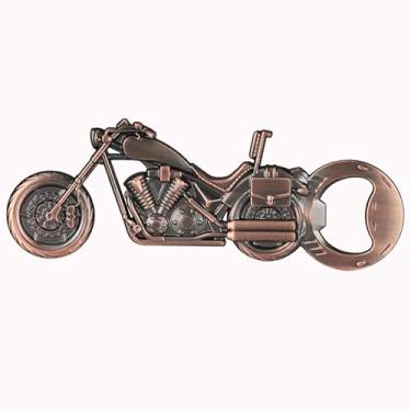 Imagem de Zmingxuan Ímã de geladeira, abridor de garrafa de cerveja, abridor de garrafas de arte, motocicleta vintage, geladeira de Papai Noel, abridor de motocicleta criativo, presente de dia dos pais