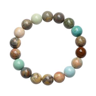 Imagem de Pulseira de pérolas naturais de ágata Alashan de 8-9 mm para homens e mulheres