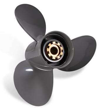 Imagem de Hélice de barco de popa de alumínio 13 3/4 x 13 para motores Honda BF60/75/90/100/115/130HP Dente de 15 estrias OEM 58130-ZW1-013AH 13,75X13 Prop RH