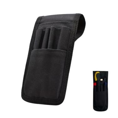 Imagem de ZGGAZCA Suporte de caneta de cinto para uso tático, bolsa multifuncional e bolso utilitário para lápis, estojo militar com protetores para canetas e lápis, bolsas de porta para homens