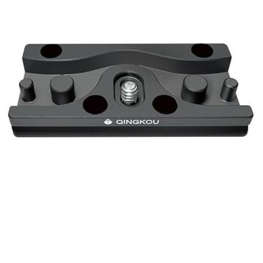 Imagem de Placa de liberação rápida com grampo de cabo, câmera DSLR para filmagem online, fixador de cabo de dados universal (cinza)