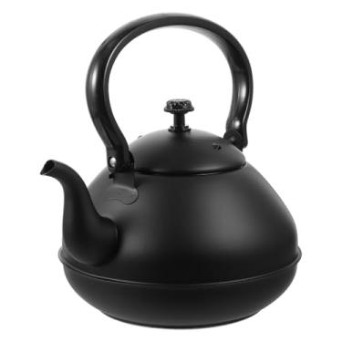 Imagem de VALICLUD Chaleira de aço inoxidável com cabo ergonômico de madeira, versátil para fogões elétricos a gás de indução, design elegante para cozinhas modernas, economia de esforço, água fervente