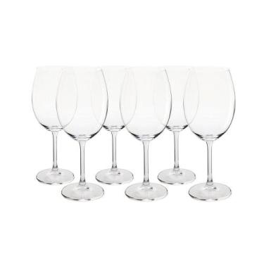 Imagem de Kit 6 Taças Vinho Tinto Bordeaux Cristal Titanium 580ml Bohemia - CRYS