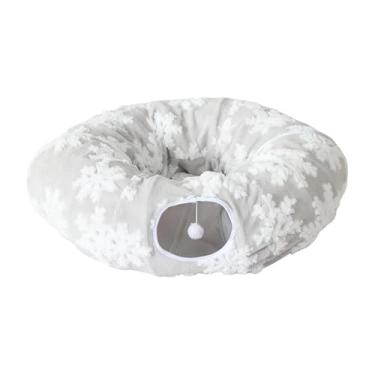 Imagem de Ｂｅｓｇａ Cama túnel para gatos com bola pendurada, ideal para gatos de interior, playground quente, brinquedo portátil e interativo, tubo para gatinhos, cães, Tecido Jacquard