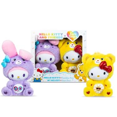 Imagem de Care Bears x Hello Kitty Plush 2 Pack - Hello Kitty as Funshine Bear & My Melody as Share Bear