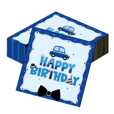 Imagem de Deorfuy Decorações de festa de aniversário Baby Boss, utensílios de mesa, 50 peças de guardanapos de papel descartáveis com tema Boss Boy, decoração de feliz aniversário para meninos para suprimentos