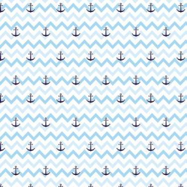 Imagem de Papel De Parede Chevron Azul Claro Com Ancora Adesivo Quarto - LRP