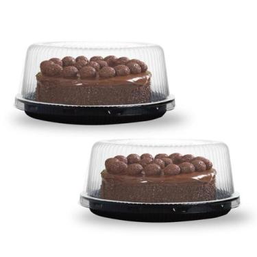 Imagem de Kit C/2 Embalagem Descartável Delivery Para Bolo Tortas 22X9 - Pp