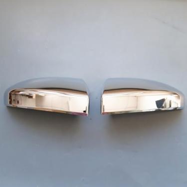 Imagem de ZiWen Capa de espelho retrovisor de porta preta brilhante de fibra de carbono esportiva para Nissan Pathfinder 2022-2026 Murano 2026 (Chrome)
