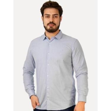 Imagem de Camisa Reserva Masculina Cotton Zayn Azul Claro Mescla-Masculino