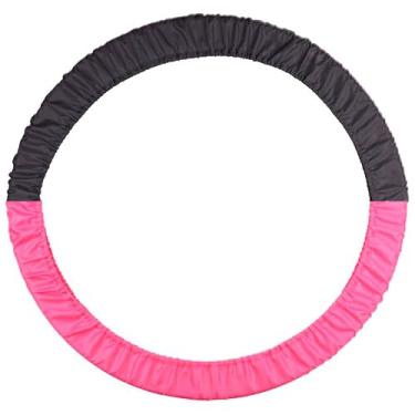 Imagem de DRUNA Capa protetora de argola de ginástica rítmica índigo, tamanho universal 60-90 cm | Ideal para competições e treinamento (preto-rosa)