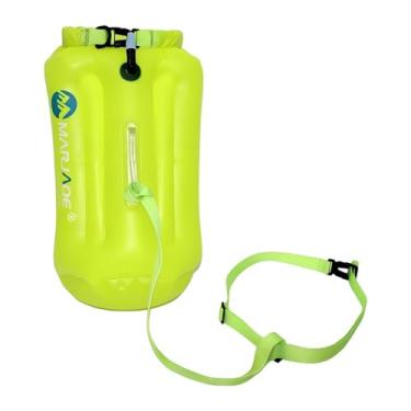 Imagem de oshhni Bolsa estanque profissional para boia de natação, 20L, ideal para canoagem, pesca, camping, surfe e praia, Amarelo