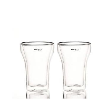 Imagem de Conjunto 2 Copos Parede Dupla Suco Drink 350ml Bugatti