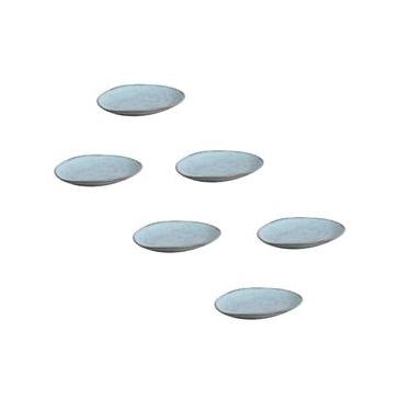 Imagem de Conjunto de Pratos de Sobremesa Ovais Porto Brasil Orgânico Breeze 22,5cm - 6 peças