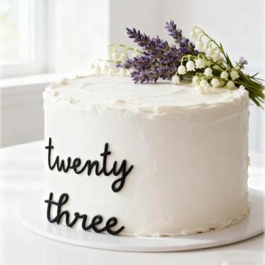 Imagem de Twenty Three cake Topper,Black Script Style Number 23 Cake Topper,Acrylic Twenty Three Decorative,23rd Birthday Anniversary Celebration Party Cake Decoration Supplies For Women/Men