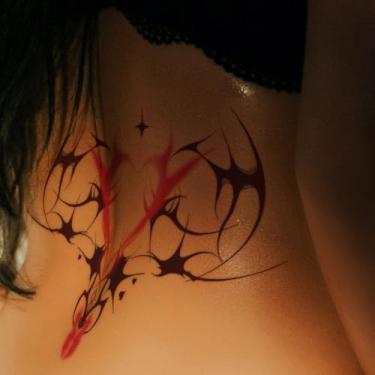 Imagem de Adesivo colorido abstrato geométrico tatuagem lembrancinhas de festa tatuagens temporárias festa feriado braço coxa corpo temporário impermeável tatuagem adesivo 1