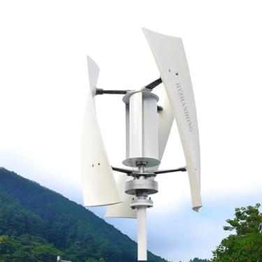Imagem de HYZHANHONG Turbina Eólica de Eixo Vertical Maglev Permanente 16000W, Velocidade do Vento Nominal 12M/S, 12V 24V 48V 220V com Controlador para Iluminação de Jardim, Exterior e Rua,12v