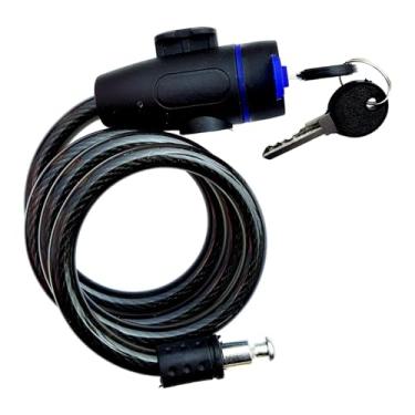 Imagem de predolo Cadeado de cabo espiral para bicicleta, fácil de instalar, versátil, substitui diretamente modelos portáteis premium com 2 chaves.