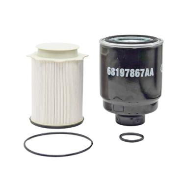 Imagem de Filtro de combustível 6,7L Cummins Kit separador de água diesel compatível com Dodge Ram 2500/3500/4500/5500 2013-2018 | Meio filtrante de camada dupla de 5 mícrons | Substitui 68157291AA 68197867AA
