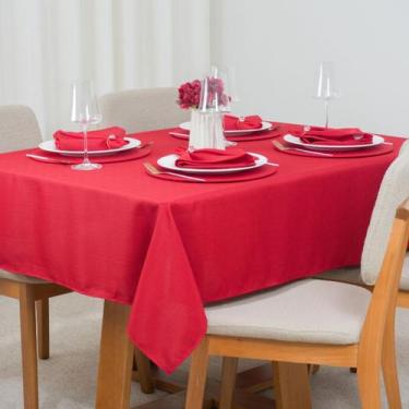 Imagem de Toalha de Mesa Natal Classic 2,50x1,45m 8 Lugares - Departamix, Vermel