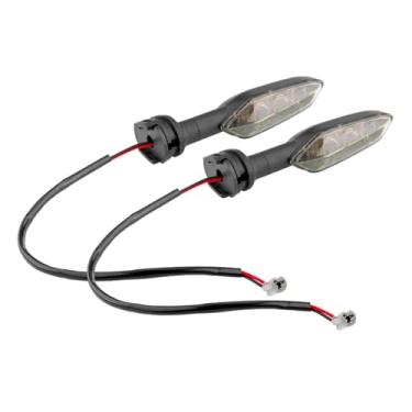 Imagem de Generic Luz indicadora de direção para motocicleta com luz amarela para YBR250 FZ6R XJ6N XSR 900 - Peças de Reposição, Capa Preta de 2 Peças