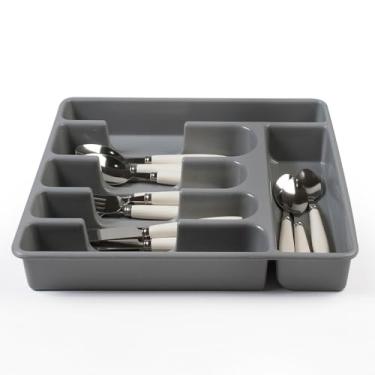 Imagem de Porta Talher De Gaveta Para Organização de Cozinha (Cinza)